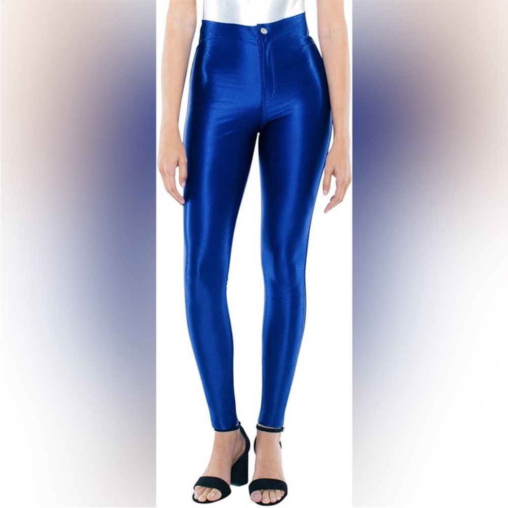 American Apparel Women's Disco Pants  electric blue size XS